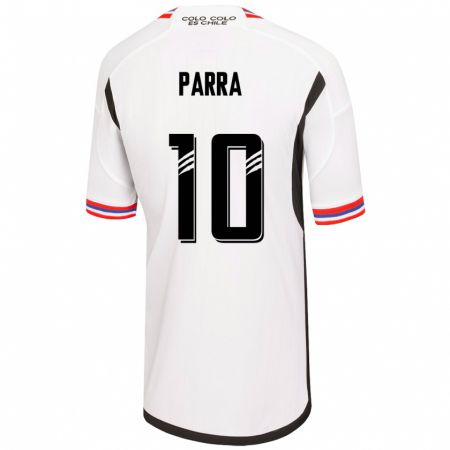 Kandiny Lapset Pablo Parra #10 Valkoinen Kotipaita 2023/24 Lyhythihainen Paita T-Paita