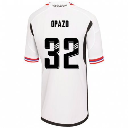 Kandiny Lapset Óscar Opazo #32 Valkoinen Kotipaita 2023/24 Lyhythihainen Paita T-Paita