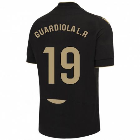 Kandiny Lapset Sergi Guardiola #19 Musta Vieraspaita 2023/24 Lyhythihainen Paita T-Paita