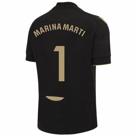 Kandiny Lapset Marina Martí #1 Musta Vieraspaita 2023/24 Lyhythihainen Paita T-Paita