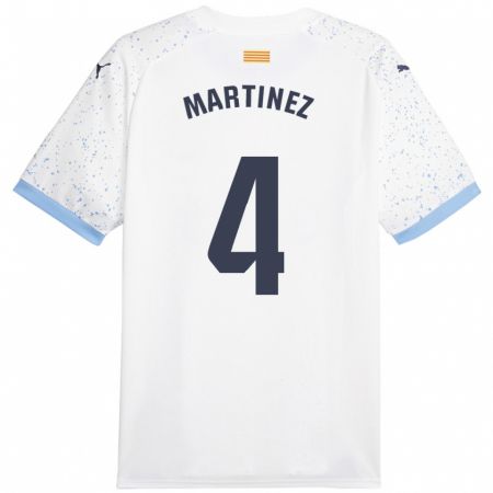 Kandiny Lapset Arnau Martínez #4 Valkoinen Vieraspaita 2023/24 Lyhythihainen Paita T-Paita