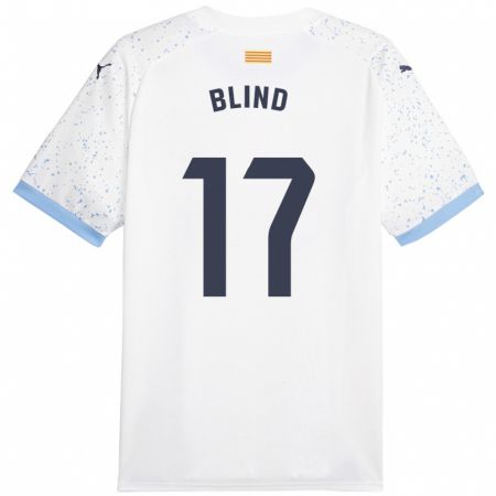 Kandiny Lapset Daley Blind #17 Valkoinen Vieraspaita 2023/24 Lyhythihainen Paita T-Paita