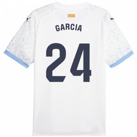 Kandiny Lapset Borja García #24 Valkoinen Vieraspaita 2023/24 Lyhythihainen Paita T-Paita