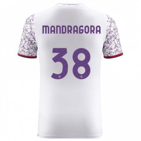 Kandiny Lapset Rolando Mandragora #38 Valkoinen Vieraspaita 2023/24 Lyhythihainen Paita T-Paita
