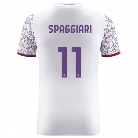 Kandiny Lapset Riccardo Spaggiari #11 Valkoinen Vieraspaita 2023/24 Lyhythihainen Paita T-Paita