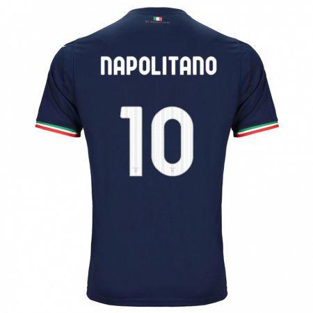 Kandiny Lapset Luca Napolitano #10 Laivasto Vieraspaita 2023/24 Lyhythihainen Paita T-Paita
