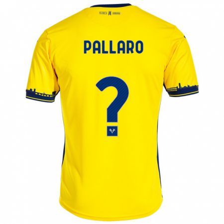 Kandiny Lapset Alessandro Pallaro #0 Keltainen Vieraspaita 2023/24 Lyhythihainen Paita T-Paita