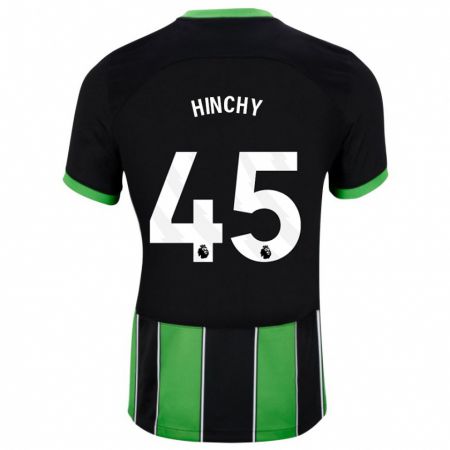 Kandiny Lapset Jack Hinchy #45 Musta Vihreä Vieraspaita 2023/24 Lyhythihainen Paita T-Paita
