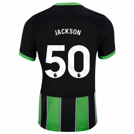 Kandiny Lapset Ben Jackson #50 Musta Vihreä Vieraspaita 2023/24 Lyhythihainen Paita T-Paita