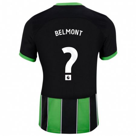 Kandiny Lapset Joe Belmont #0 Musta Vihreä Vieraspaita 2023/24 Lyhythihainen Paita T-Paita