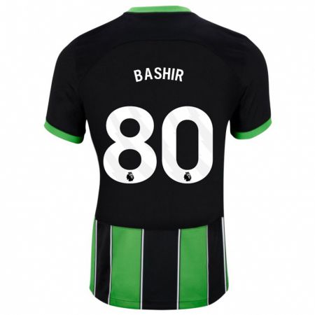Kandiny Lapset Sahil Bashir #80 Musta Vihreä Vieraspaita 2023/24 Lyhythihainen Paita T-Paita