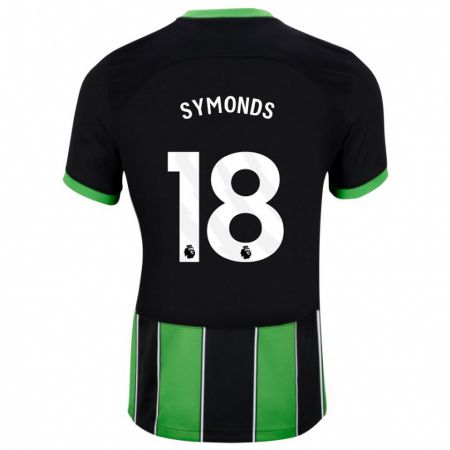 Kandiny Lapset Maisie Symonds #18 Musta Vihreä Vieraspaita 2023/24 Lyhythihainen Paita T-Paita