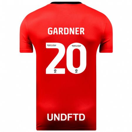 Kandiny Lapset Gary Gardner #20 Punainen Vieraspaita 2023/24 Lyhythihainen Paita T-Paita