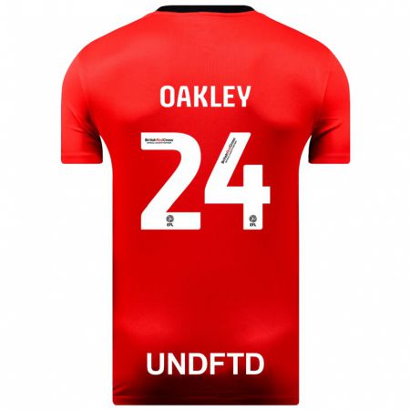 Kandiny Lapset Marcel Oakley #24 Punainen Vieraspaita 2023/24 Lyhythihainen Paita T-Paita