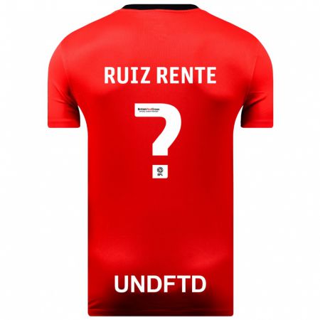 Kandiny Lapset Álvaro Ruiz Rente #0 Punainen Vieraspaita 2023/24 Lyhythihainen Paita T-Paita
