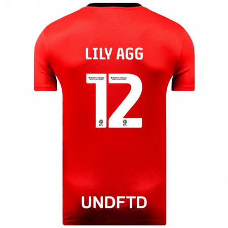 Kandiny Lapset Lily Agg #12 Punainen Vieraspaita 2023/24 Lyhythihainen Paita T-Paita