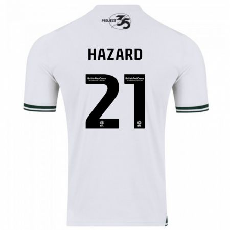 Kandiny Lapset Conor Hazard #21 Valkoinen Vieraspaita 2023/24 Lyhythihainen Paita T-Paita