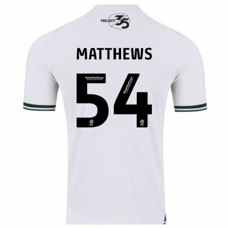 Kandiny Lapset Jack Matthews #54 Valkoinen Vieraspaita 2023/24 Lyhythihainen Paita T-Paita