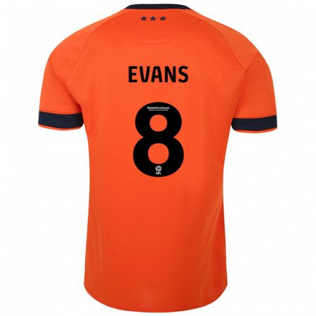 Kandiny Lapset Lee Evans #8 Oranssi Vieraspaita 2023/24 Lyhythihainen Paita T-Paita