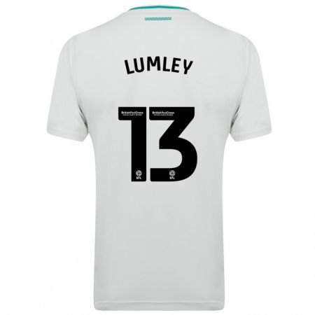 Kandiny Lapset Joe Lumley #13 Valkoinen Vieraspaita 2023/24 Lyhythihainen Paita T-Paita