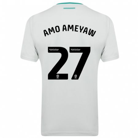 Kandiny Lapset Samuel Amo-Ameyaw #27 Valkoinen Vieraspaita 2023/24 Lyhythihainen Paita T-Paita