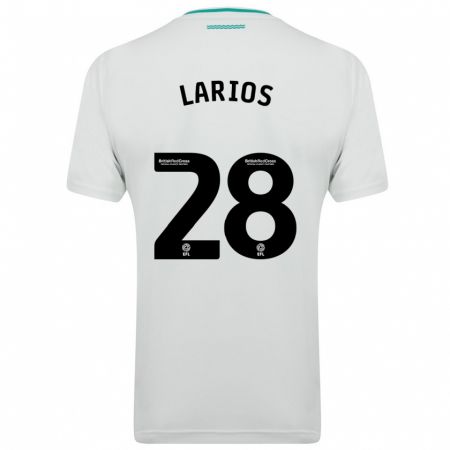Kandiny Lapset Juan Larios #28 Valkoinen Vieraspaita 2023/24 Lyhythihainen Paita T-Paita