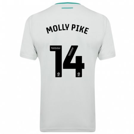 Kandiny Lapset Molly Pike #14 Valkoinen Vieraspaita 2023/24 Lyhythihainen Paita T-Paita