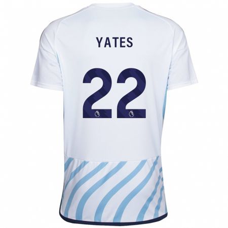 Kandiny Lapset Ryan Yates #22 Valkoinen Sininen Vieraspaita 2023/24 Lyhythihainen Paita T-Paita
