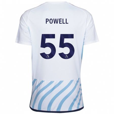 Kandiny Lapset Josh Powell #55 Valkoinen Sininen Vieraspaita 2023/24 Lyhythihainen Paita T-Paita