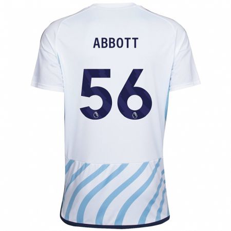 Kandiny Lapset Zach Abbott #56 Valkoinen Sininen Vieraspaita 2023/24 Lyhythihainen Paita T-Paita