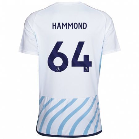 Kandiny Lapset Ben Hammond #64 Valkoinen Sininen Vieraspaita 2023/24 Lyhythihainen Paita T-Paita
