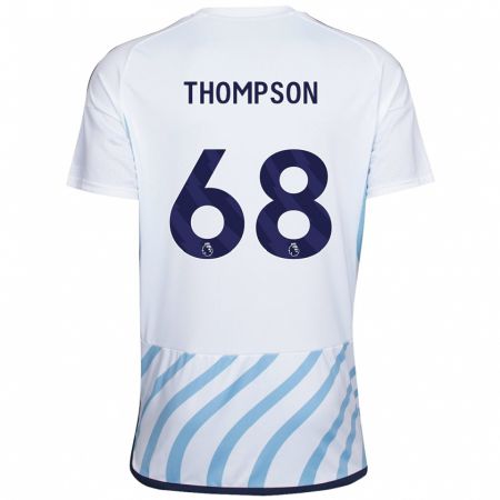 Kandiny Lapset Jack Thompson #68 Valkoinen Sininen Vieraspaita 2023/24 Lyhythihainen Paita T-Paita
