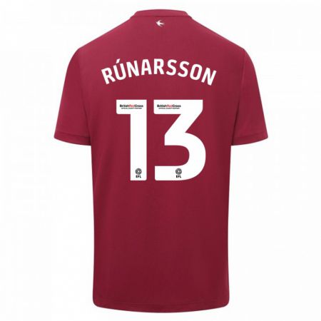Kandiny Lapset Rúnar Alex Rúnarsson #13 Punainen Vieraspaita 2023/24 Lyhythihainen Paita T-Paita