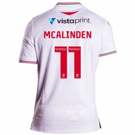 Kandiny Lapset Liam Mcalinden #11 Valkoinen Vieraspaita 2023/24 Lyhythihainen Paita T-Paita