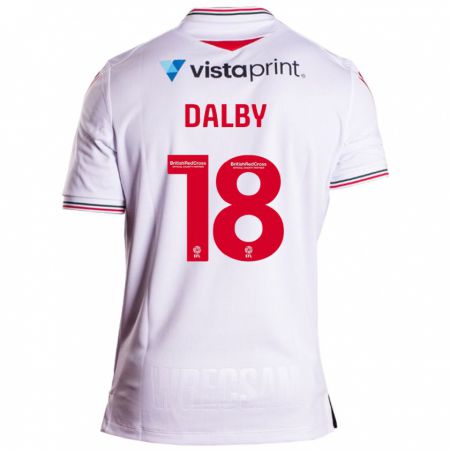 Kandiny Lapset Sam Dalby #18 Valkoinen Vieraspaita 2023/24 Lyhythihainen Paita T-Paita