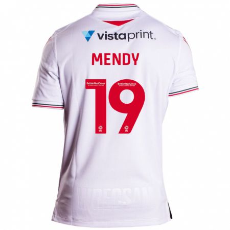 Kandiny Lapset Jacob Mendy #19 Valkoinen Vieraspaita 2023/24 Lyhythihainen Paita T-Paita