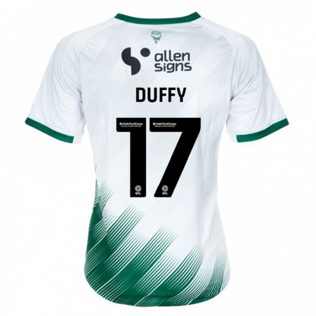 Kandiny Lapset Dylan Duffy #17 Valkoinen Vieraspaita 2023/24 Lyhythihainen Paita T-Paita