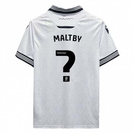 Kandiny Lapset Mackenzie Maltby #0 Valkoinen Vieraspaita 2023/24 Lyhythihainen Paita T-Paita