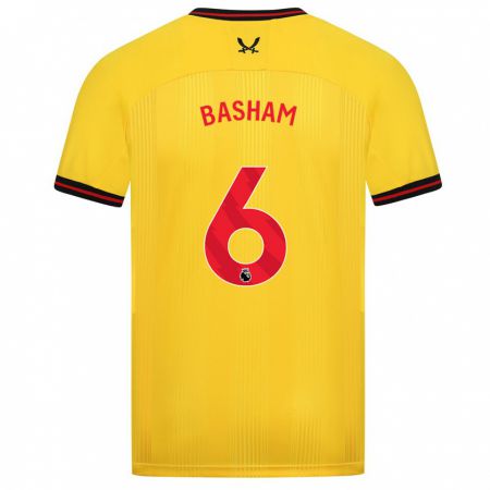Kandiny Lapset Chris Basham #6 Keltainen Vieraspaita 2023/24 Lyhythihainen Paita T-Paita