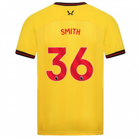 Kandiny Lapset Joshua Smith #36 Keltainen Vieraspaita 2023/24 Lyhythihainen Paita T-Paita