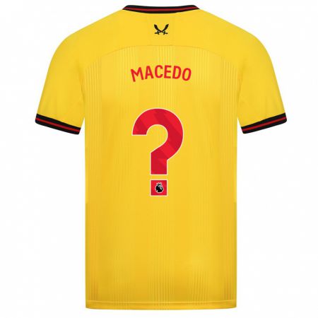 Kandiny Lapset Fernando Macedo #0 Keltainen Vieraspaita 2023/24 Lyhythihainen Paita T-Paita