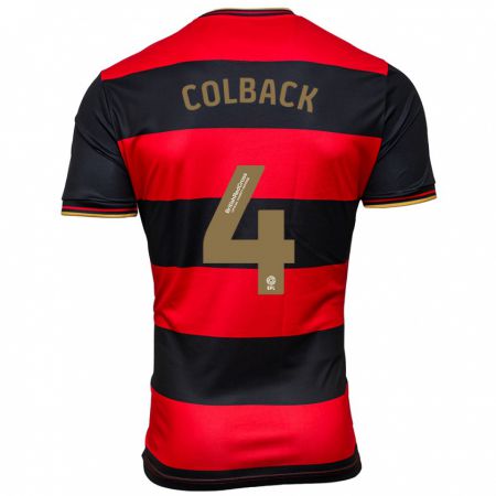 Kandiny Lapset Jack Colback #4 Musta Punainen Vieraspaita 2023/24 Lyhythihainen Paita T-Paita