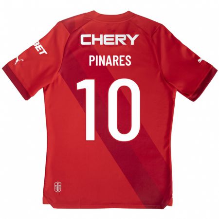 Kandiny Lapset César Pinares #10 Punainen Vieraspaita 2023/24 Lyhythihainen Paita T-Paita