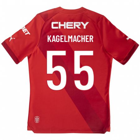 Kandiny Lapset Gary Kagelmacher #55 Punainen Vieraspaita 2023/24 Lyhythihainen Paita T-Paita