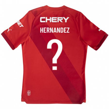 Kandiny Lapset Luis Felipe Hernández #0 Punainen Vieraspaita 2023/24 Lyhythihainen Paita T-Paita