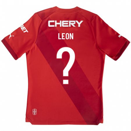 Kandiny Lapset Vasco León #0 Punainen Vieraspaita 2023/24 Lyhythihainen Paita T-Paita