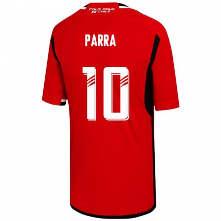 Kandiny Lapset Pablo Parra #10 Punainen Vieraspaita 2023/24 Lyhythihainen Paita T-Paita