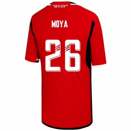 Kandiny Lapset Matías Moya #26 Punainen Vieraspaita 2023/24 Lyhythihainen Paita T-Paita