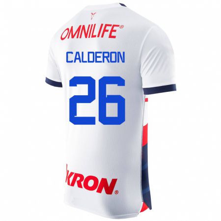 Kandiny Lapset Cristian Calderón #26 Valkoinen Vieraspaita 2023/24 Lyhythihainen Paita T-Paita