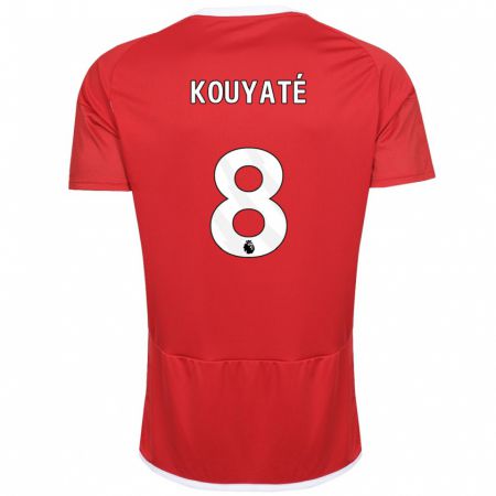 Kandiny Miesten Cheikhou Kouyaté #8 Punainen Kotipaita 2023/24 Lyhythihainen Paita T-Paita